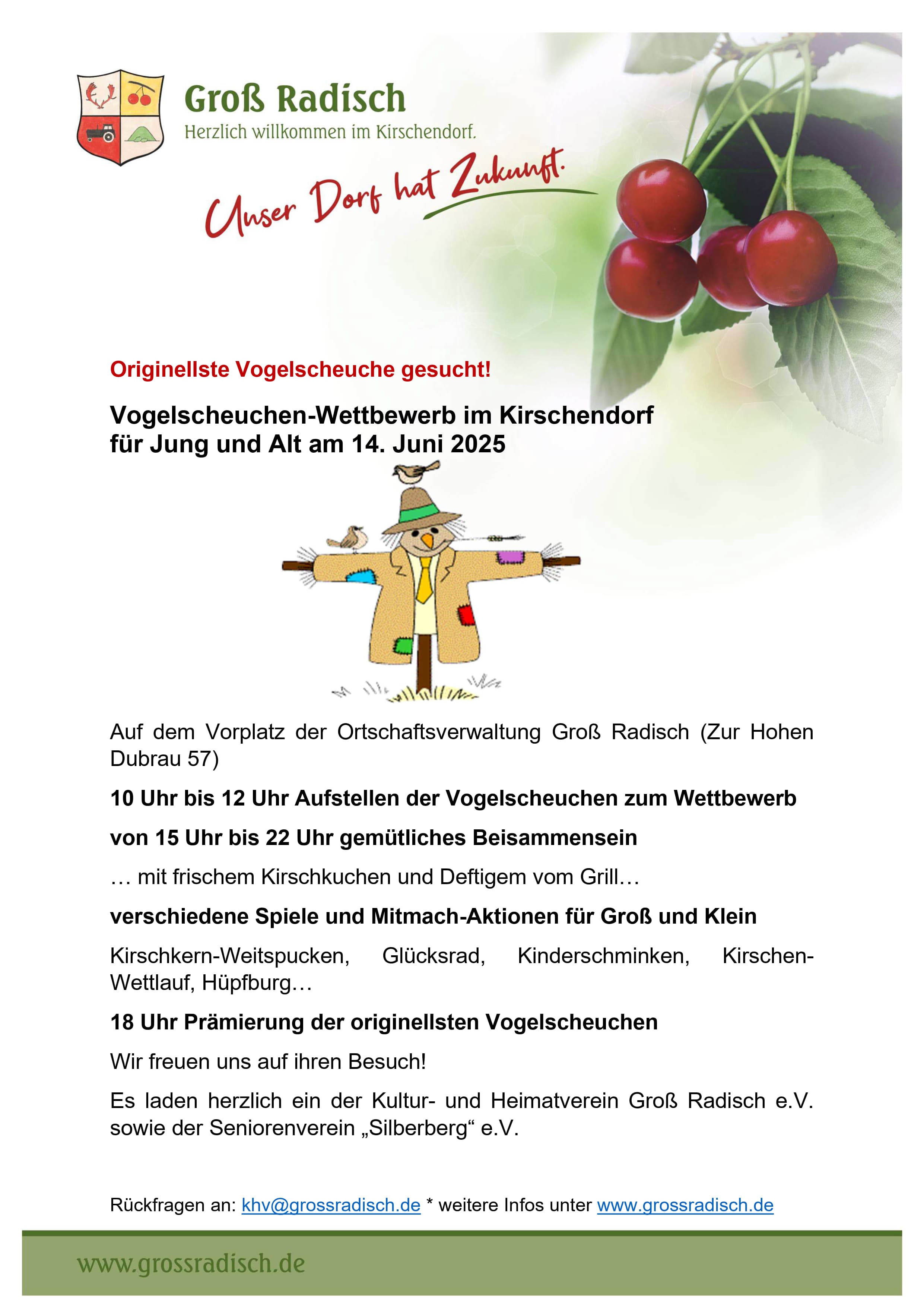 Programm zum Vogelscheuchen-Wettbewerb 2025